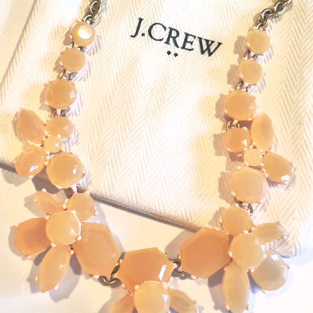Jcrew Pink Crystal Statement Necklace